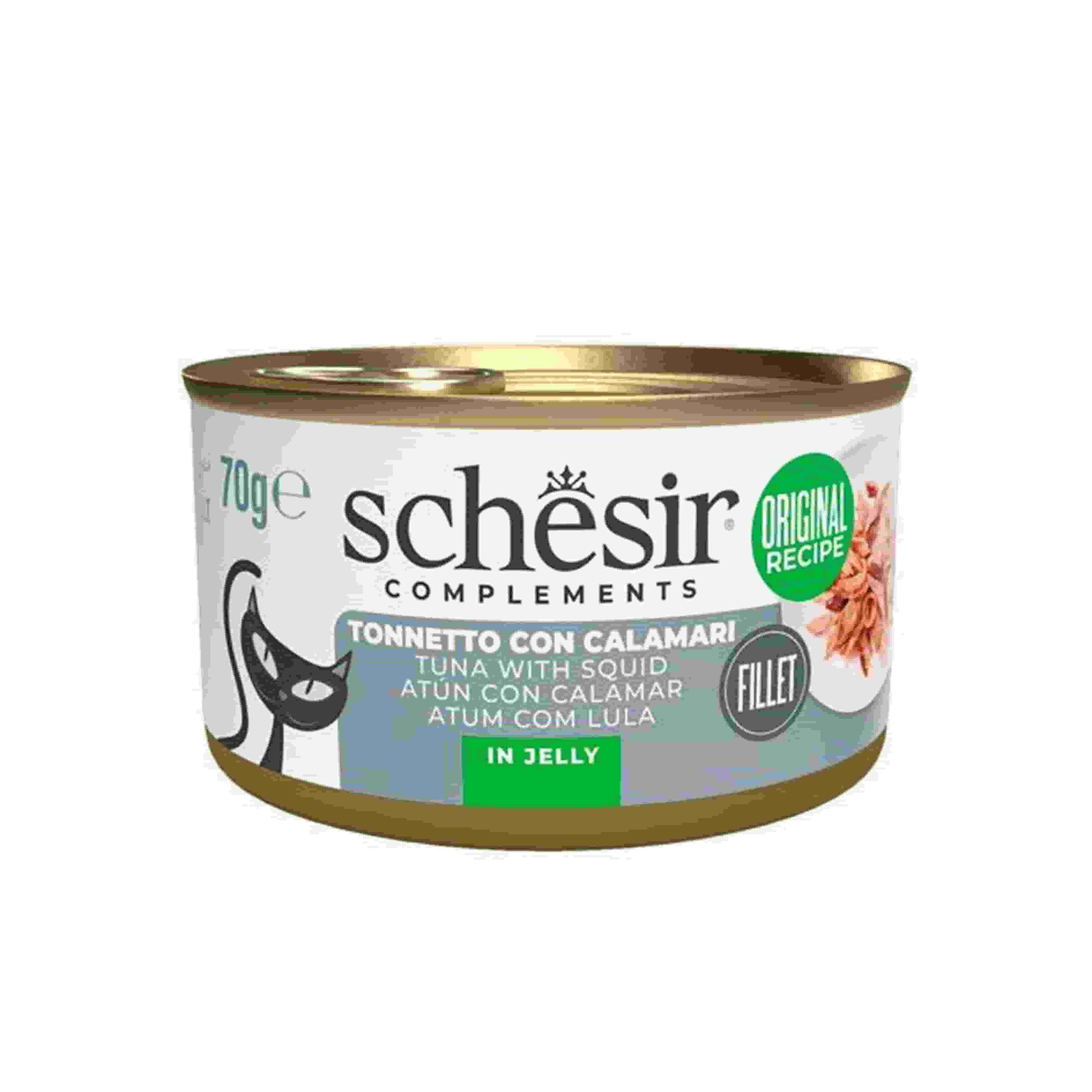 Comida Húmeda Schesir Atún con Calamares en gelatina