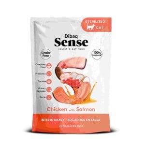 comida-humeda-gatos-esterilizados-bocaditos -en-salsa-de-pollo-con-salmon